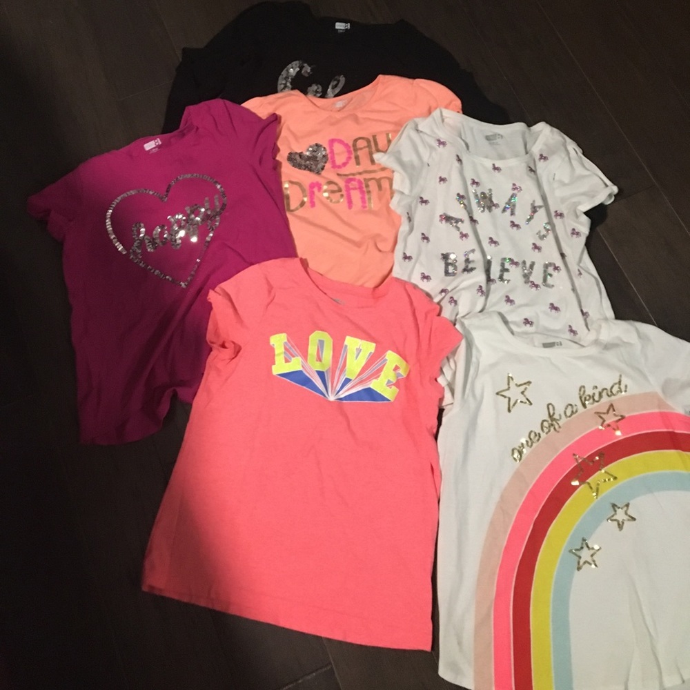 SIX CRAZY 8 shirts